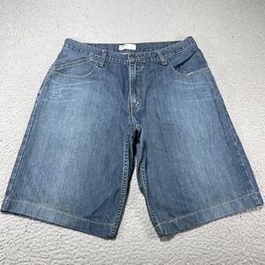 Vintage SilverTab Shorts Mens 36 Blue Denim Baggy Bermuda 12" Inseam 90s Y2K